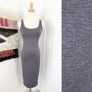 Vuori Halo Essential Stretch Midi Tank Dress Heather Purple Sz XS